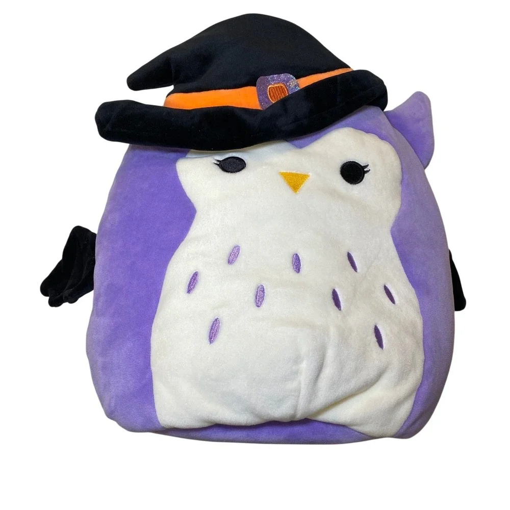 Squishmallows Holly Owl Halloween Trick Or Treat Candy Pail Plush 12